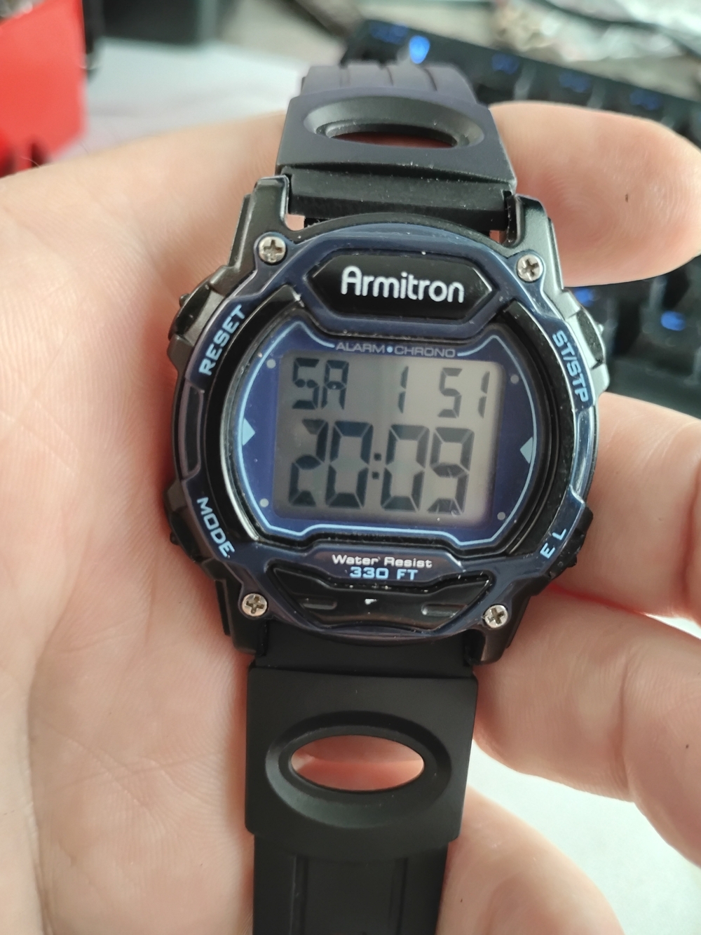 Armitron Black and Blue Digital Sport Watch